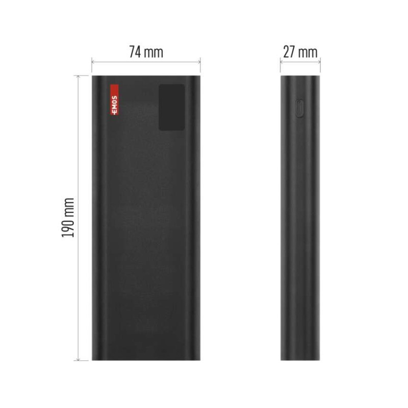 EMOS PWB NTBF30 27000MAH 100W PD 2×USB-C 1