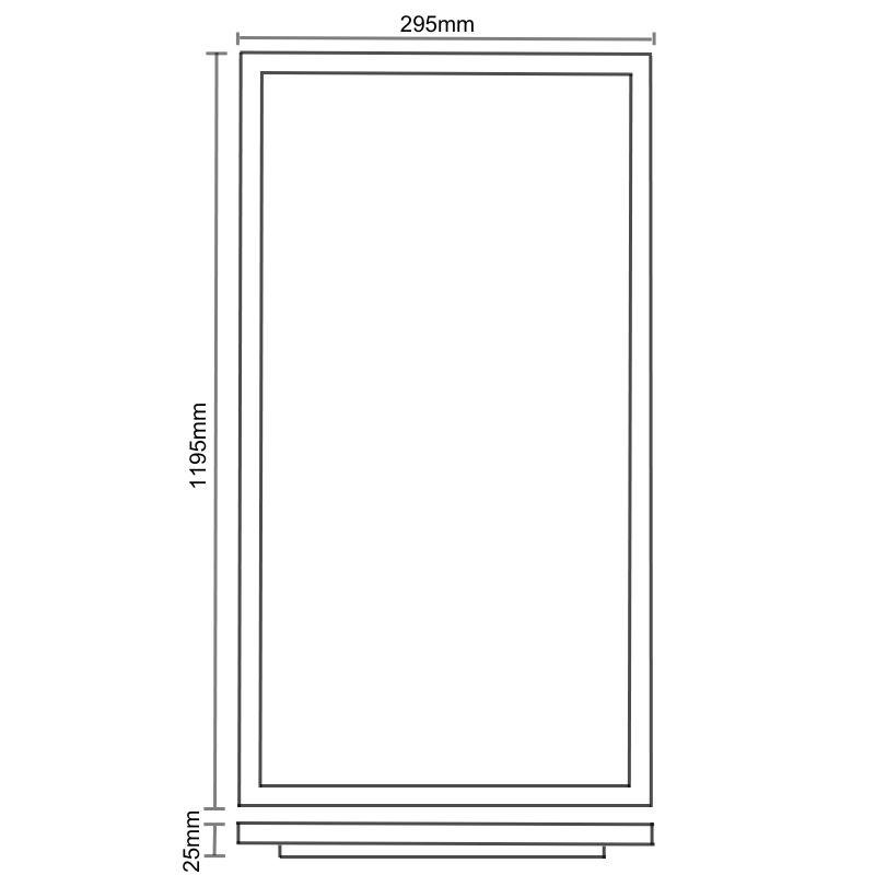 LED panel backlite 40W / 295x1195 / SMD / 4000K / WH - PL7224 8