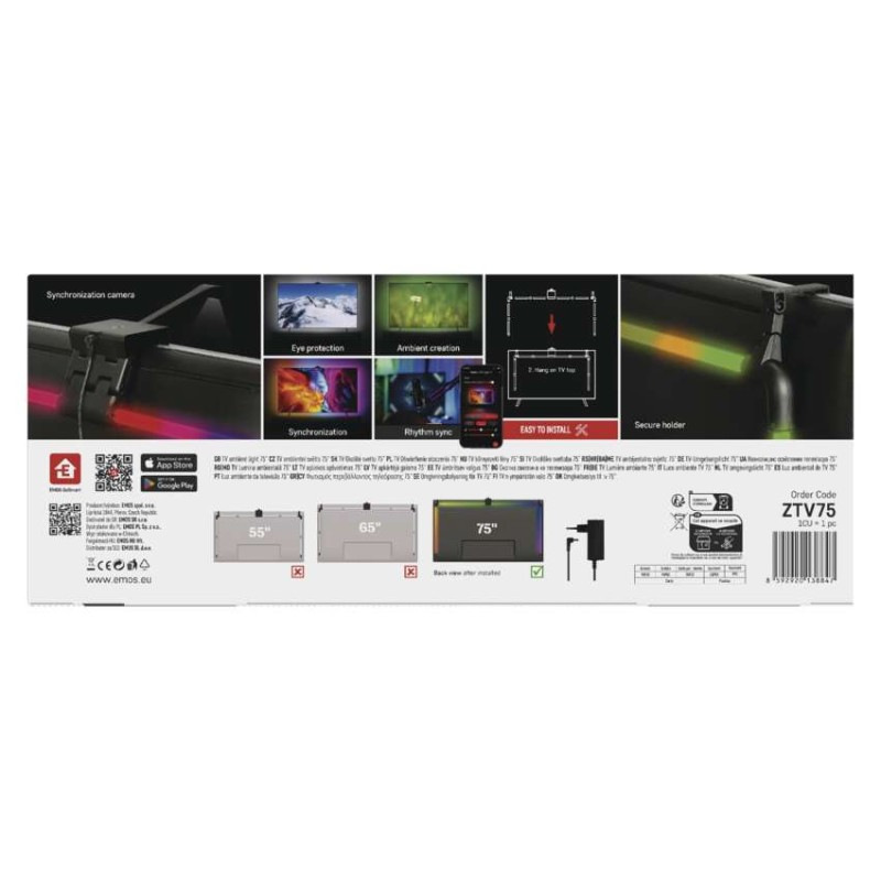 GOSMART AMBIENTNÍ OSVĚTLENÍ TV 75" 12