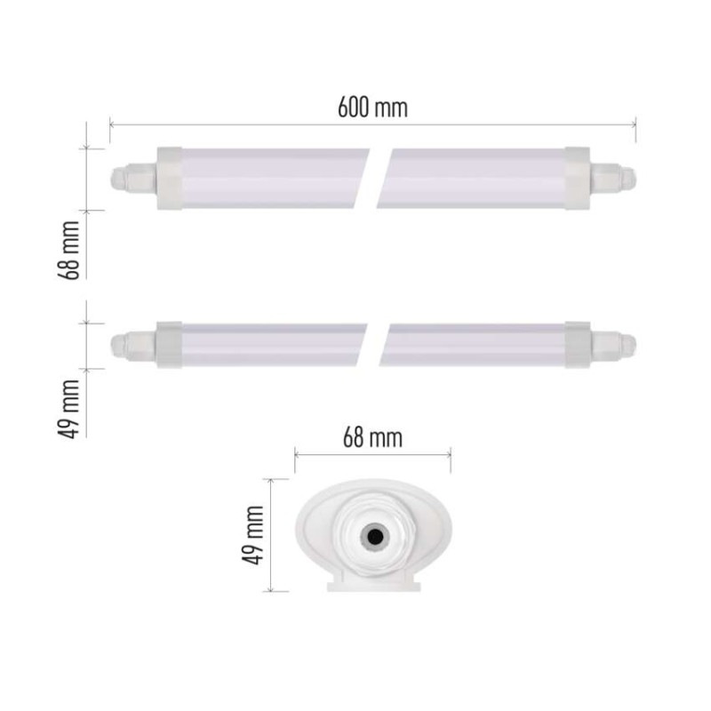 LED PRUM. SVÍTIDLO DUSTY 18W 2340LM IP65 14