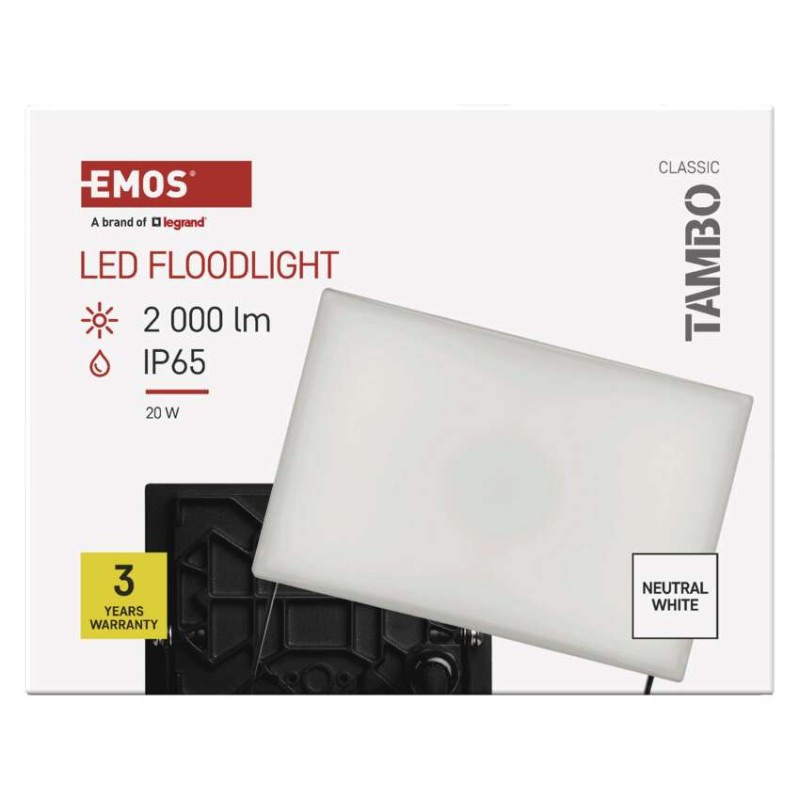 LED REFLEKTOR TAMBO 20W 2000LM IP65 12