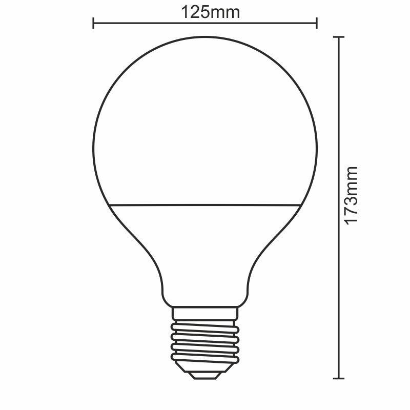 LED žiarovka 20W - G125 / E27 / SMD / 4000K - ZLS924 4
