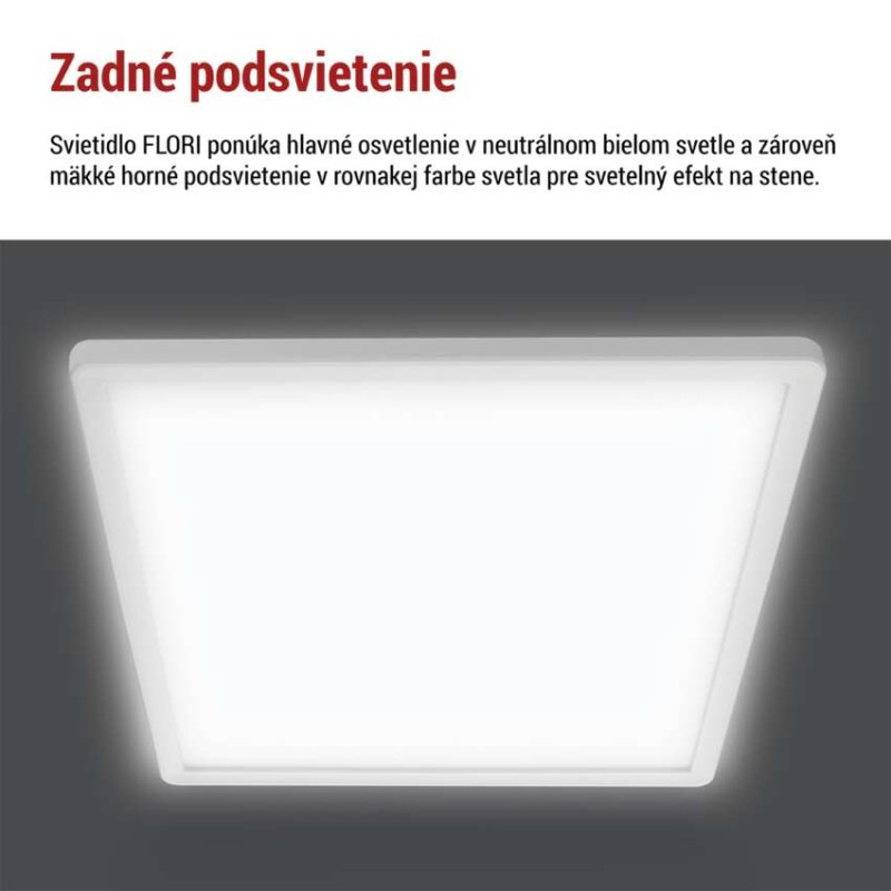 LED SVÍTIDLO FLORI PŘ.Č 18W 1800LM NW IP 5