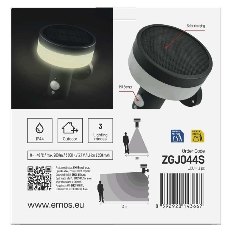 LED ZAHRADNÍ SVÍTIDLO,IP44,SOLÁRNÍ,NÁSTĚ 13