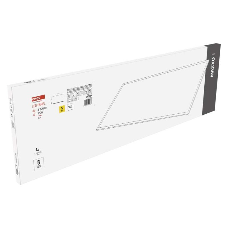 LED Panel 300x1200mm 36W 4000K 4320lm MAXXO EMOS 10