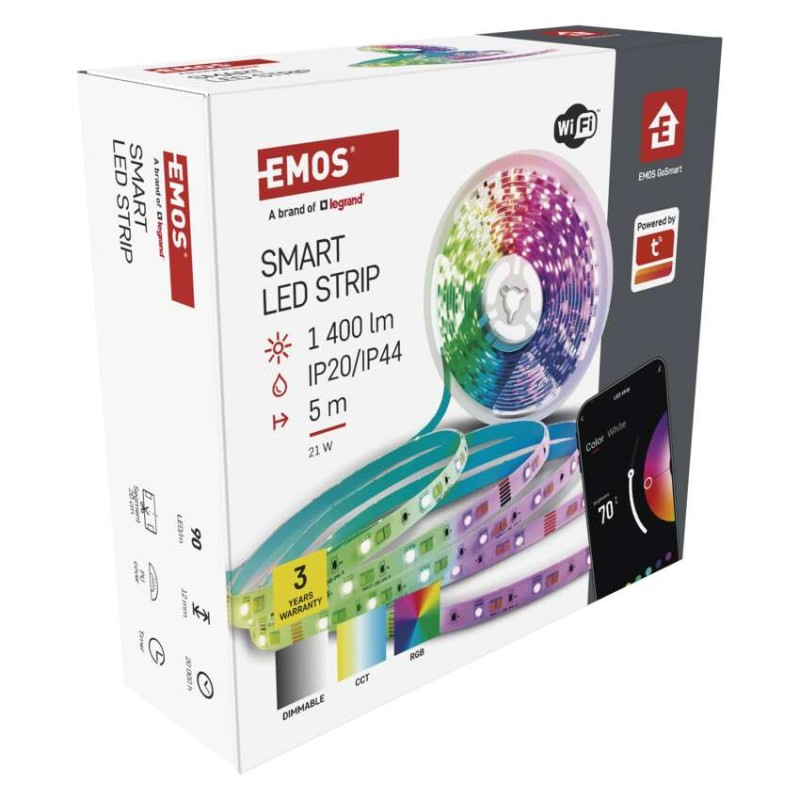LED GOSMART STRIP 22W 1000lm 5m WIFI RGB 10