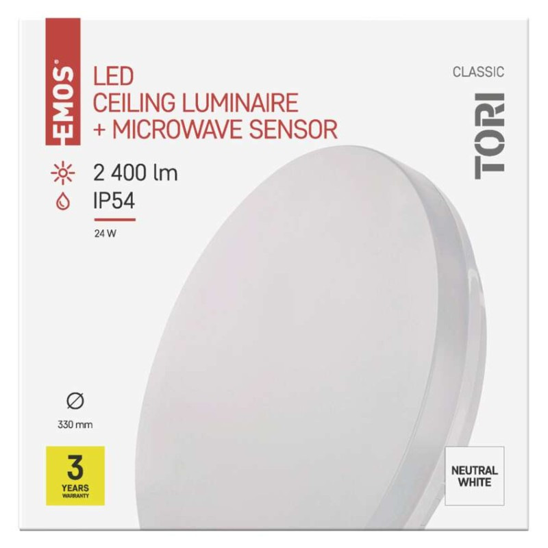LED SVÍTIDLO TORI MW PŘ.KR 24W 2400LM IP 8