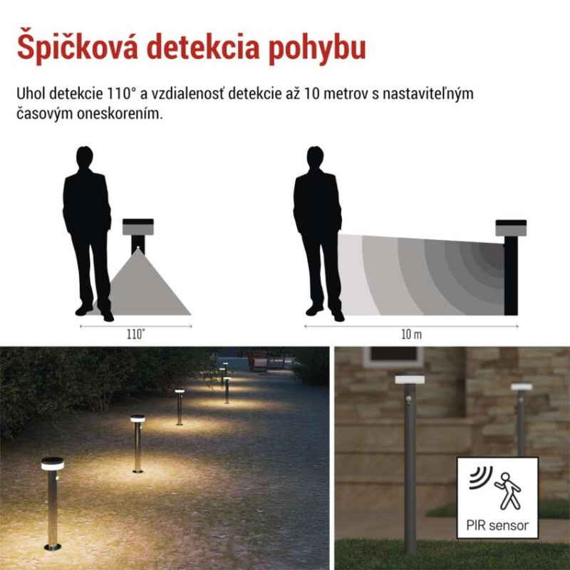LED ZAHRADNÍ SV.IP44,SOLÁR SLOUP.80cm 4