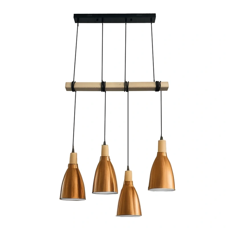 Závesné medené kovové svietidlo 4 x E27 - ME0413-4/B 6