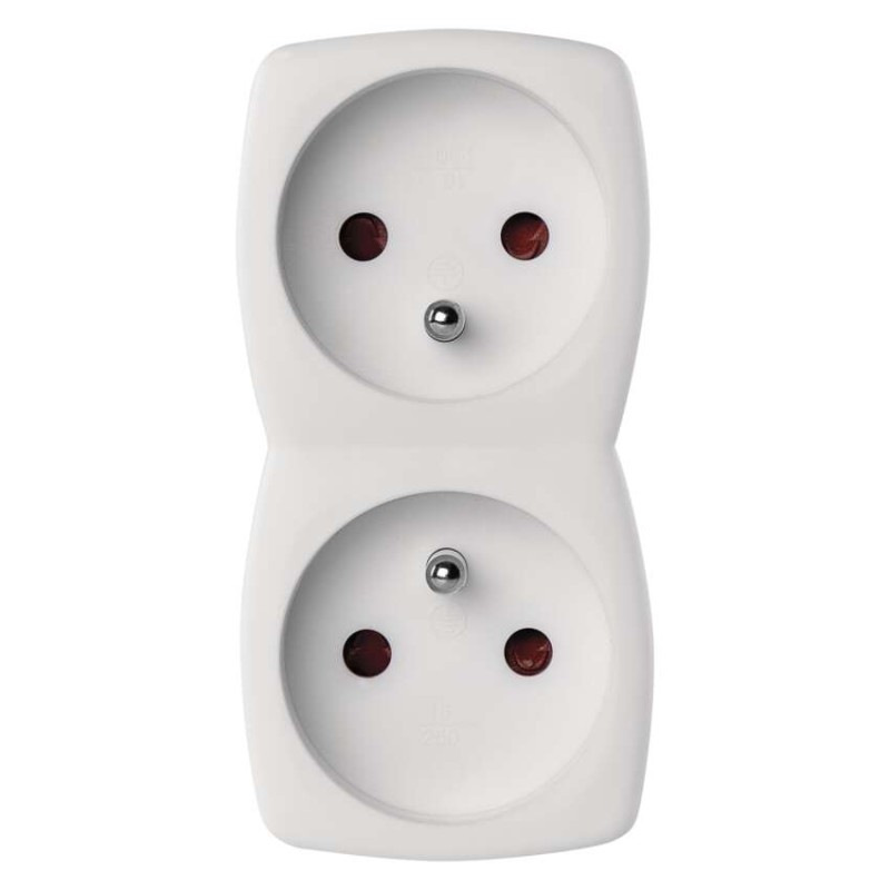 Zásuvka rozbočovacia ODL-138 2x biela P0028N EMOS