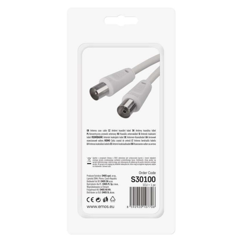 ANTÉNNÍ KOAX. KABEL 1,25M 3