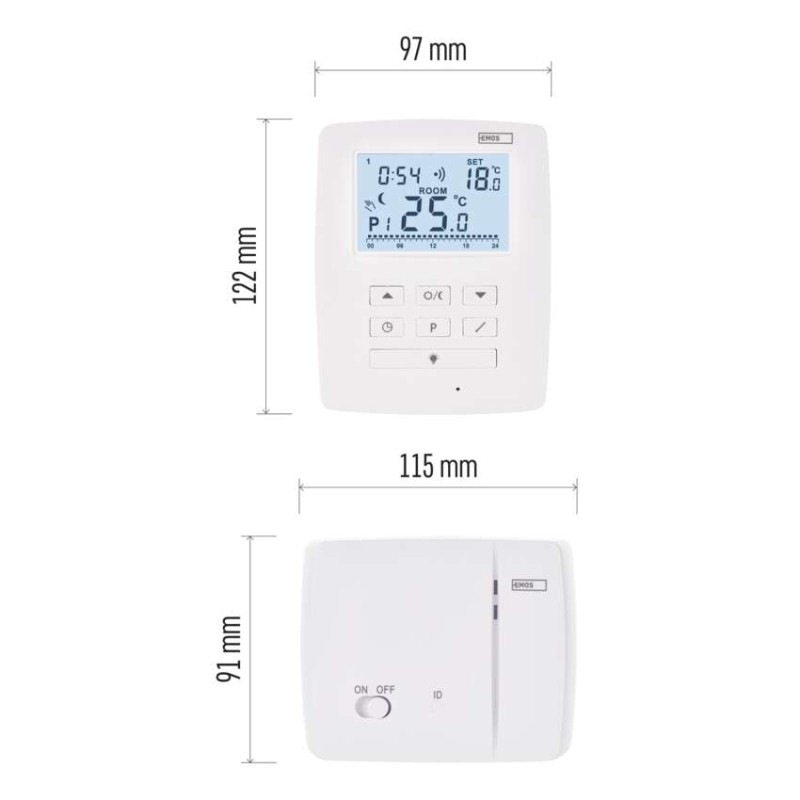 Termostat izbový OpenTherm P5611OT digit.7°C-30°C,po 0,2°C 3