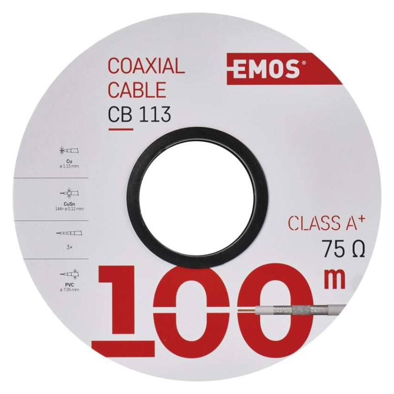 KABEL KOAX.CB113 100M 3