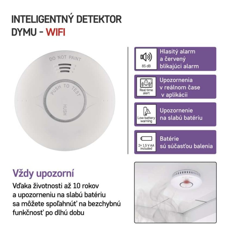GOSMART DETEKTOR KOUŘE TS380C-HW 1