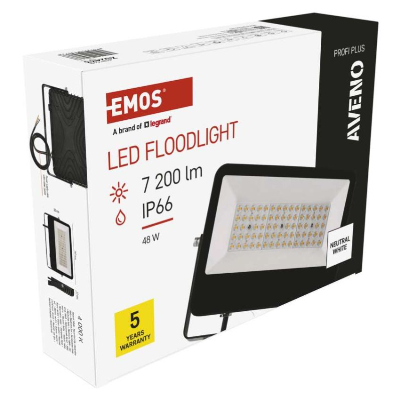 LED REFLEKTOR AVENO 48W 7200LM IP66 NW 9