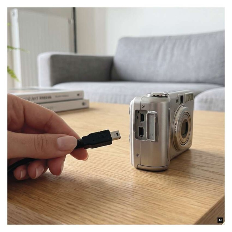 USB 2.0 A/M-MINI B/M 2M ČERNÁ 7