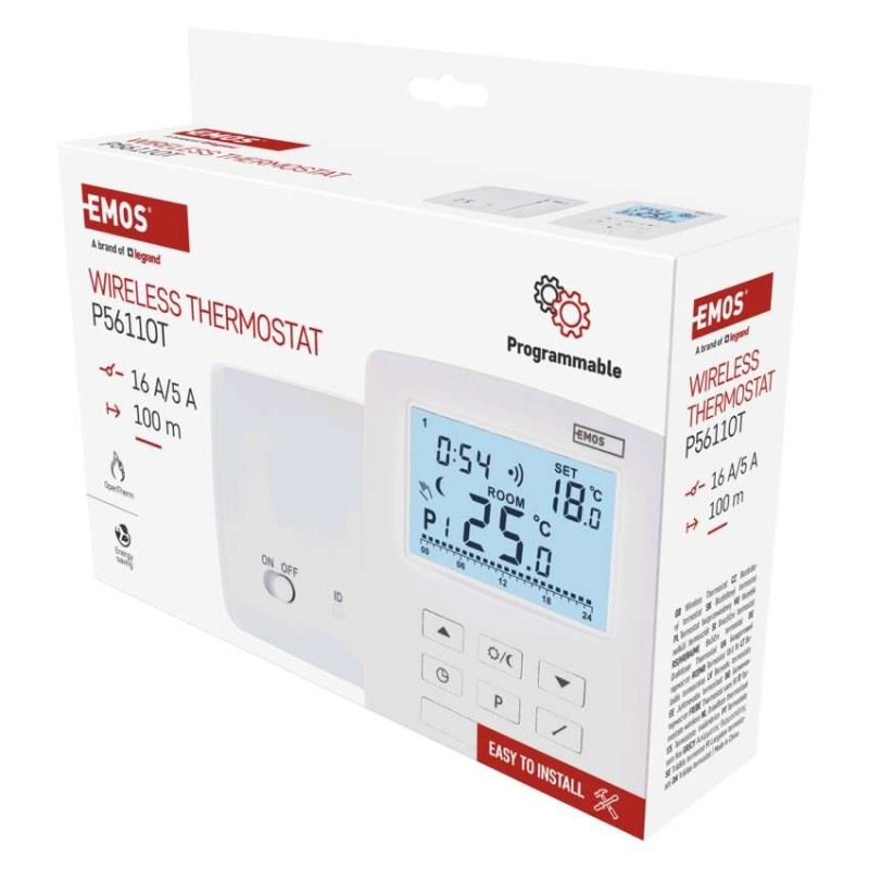 Termostat izbový OpenTherm P5611OT digit.7°C-30°C,po 0,2°C 4