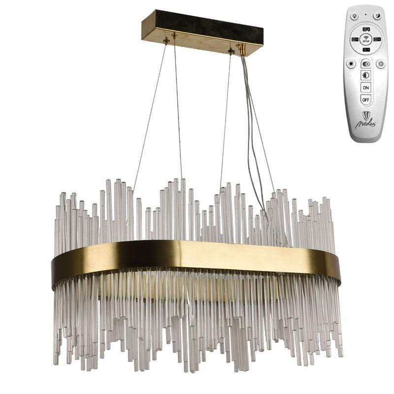 LED krištáľový luster + diaľkový ovládač 70W - J6315/C 5