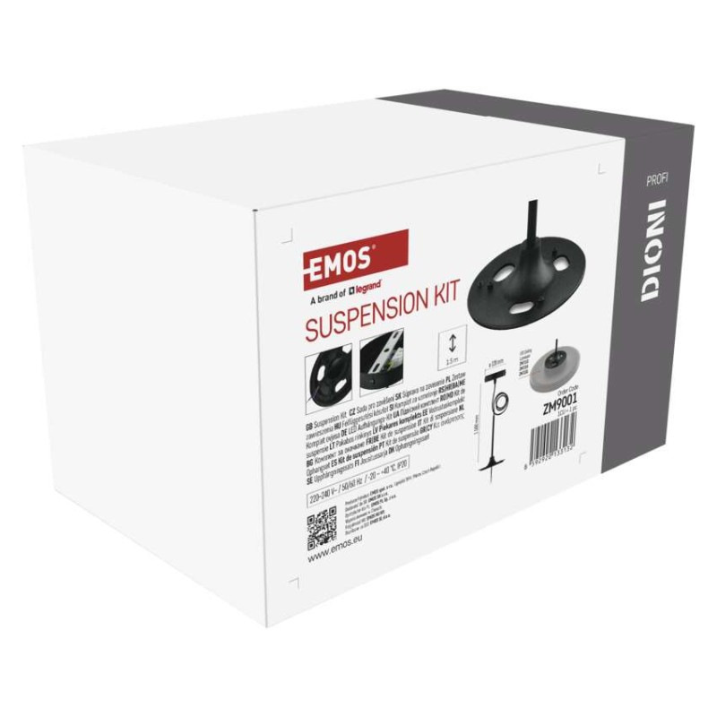 ZÁVĚSNÝ KIT PRO LED SVÍTIDLO ČERNÝ 3