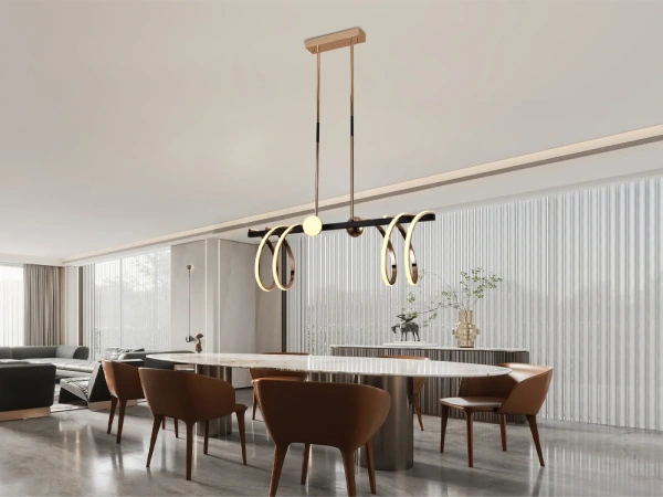 LED závesné svietidlo na tyči + diaľkový ovládač 105W - J4344/GCH 10