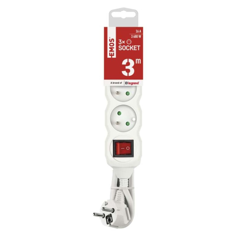 Kábel predlžovací 3Z-3m 3x1,5mm2 s vypínačom P1313R 1902130308 2