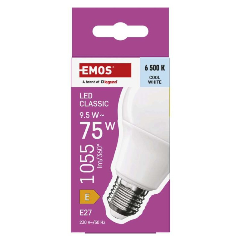 Žiarovka LED CLS A60 10,5W E27 CW ZQ5152 EMOS 5