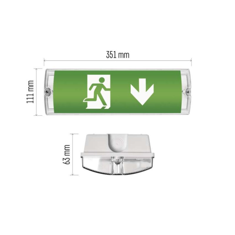 Núdzové svietidlo NESSI 3W 3hod. IP65 LED ZN1110 EMOS 11