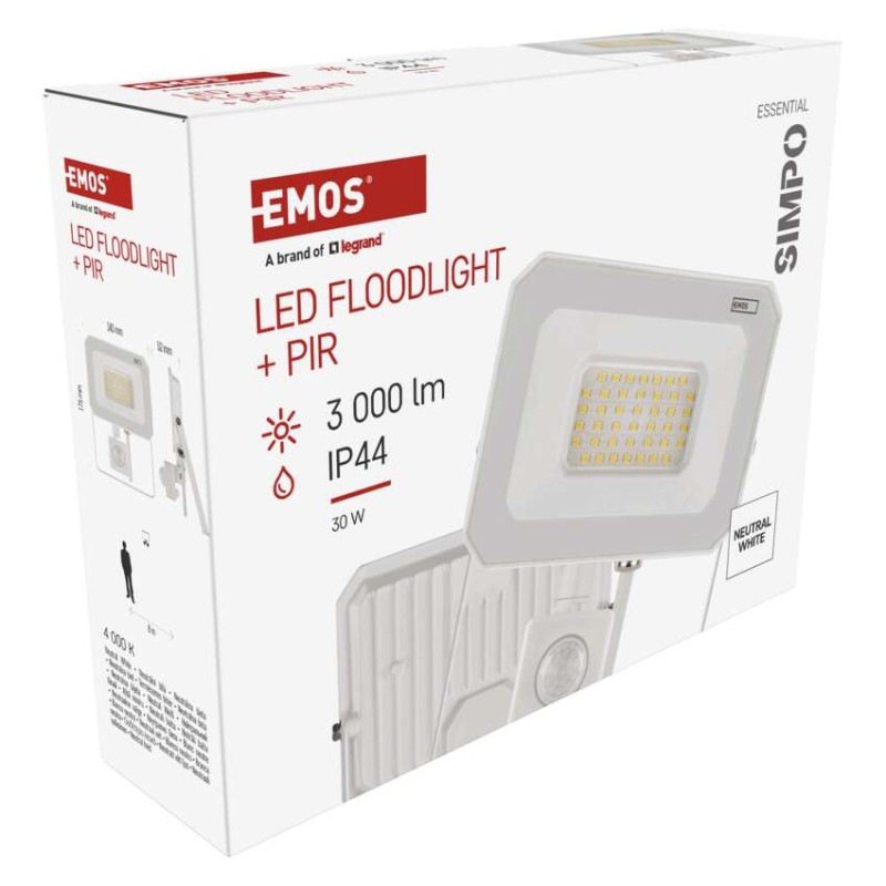 LED REFLEKTOR SIMPO 30W 3000LM IP44 NW P 9
