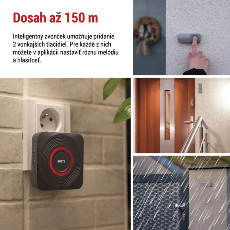 GOSMART ZVONEK BEZDRÁTOVÝ AC P5735SS 5