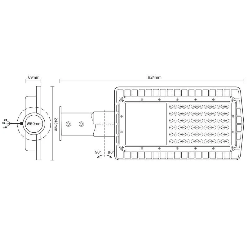 LED pouličná lampa 100W / 5000K - LSL723 6