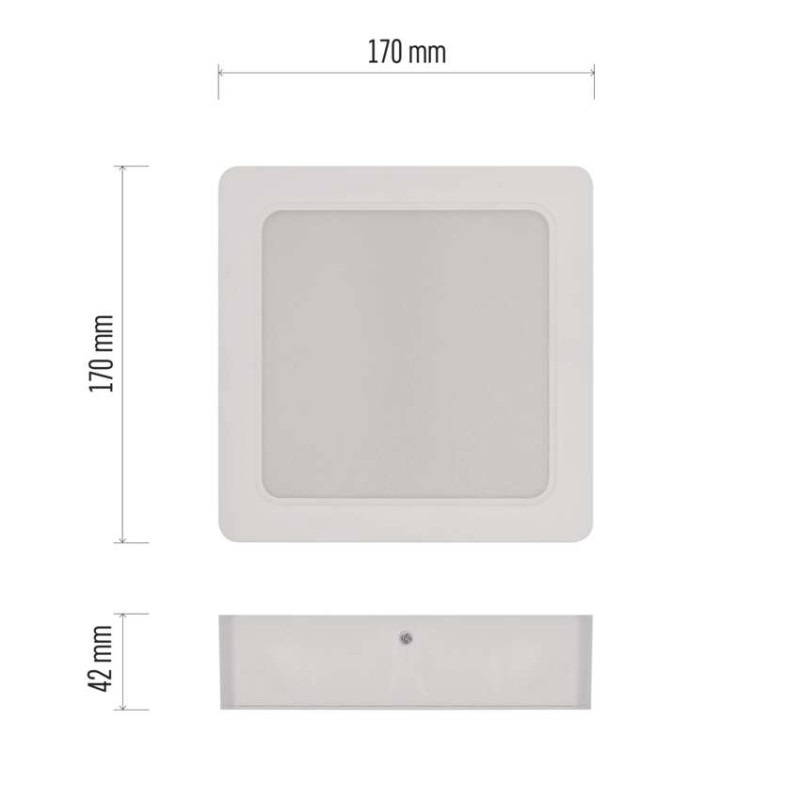 LED SVÍTIDLO RUBIC PŘ.ČTV 18W 1800LM IP2 2
