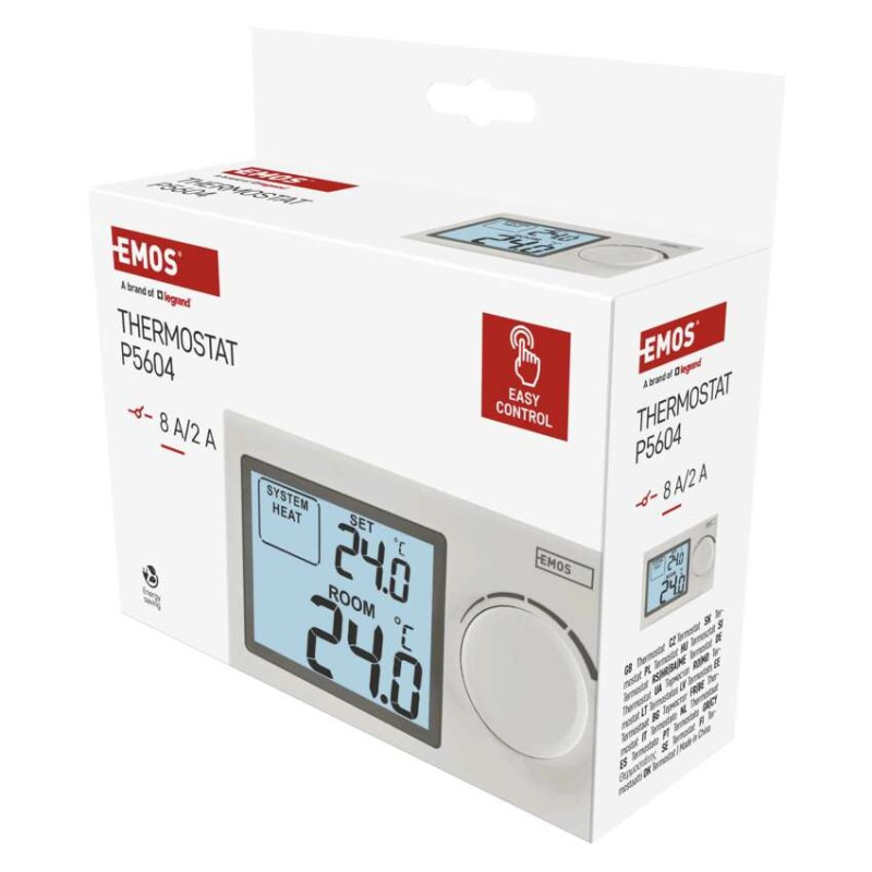 Termostat izbový P5604 digitálny manuálny 5-35*C EMOS 4
