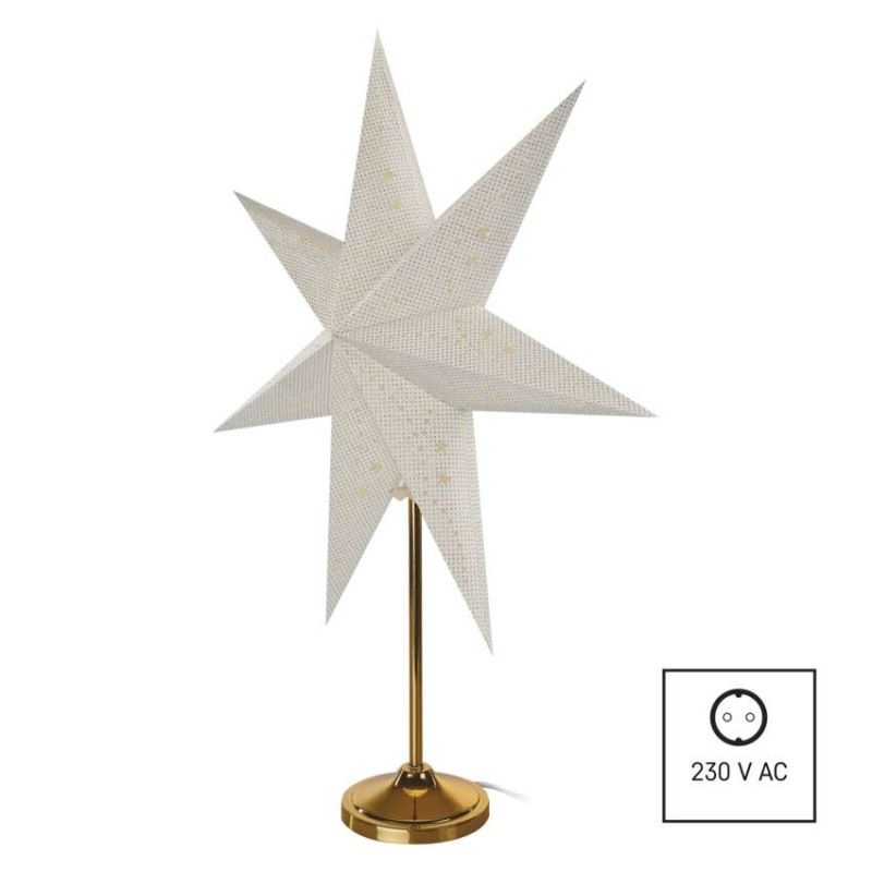 Vánoční hvězda GOLD stojánek 45CM E14 4