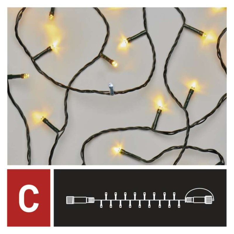 CONNECT CHAIN 100LED 10M IP44 WW/CW FLAS 7