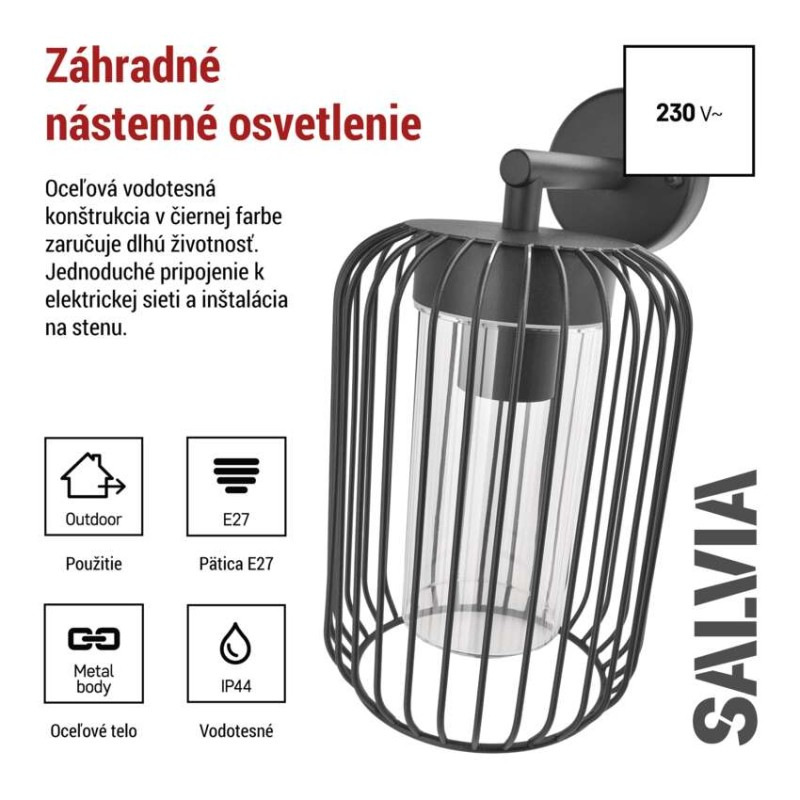LED ZAHRADNÍ SVÍTIDLO,E27,IP44,MAX 15W,N 2