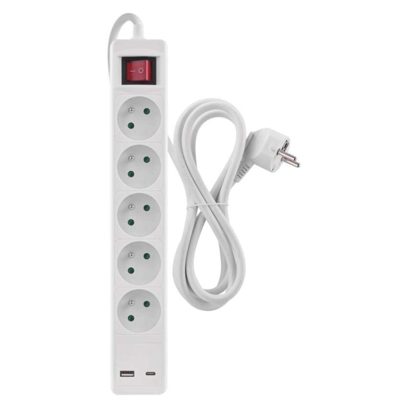 PRODLUŽKA 5Z 3M S VYP. 1,5MM+USB A+C