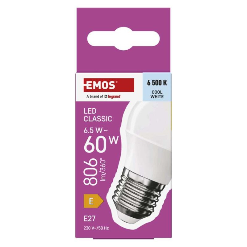 LED CLS MINI GLOBE 6,5W(60W) 806lm E27 C 5