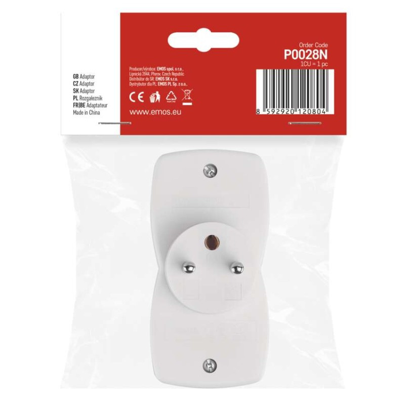 Zásuvka rozbočovacia ODL-138 2x biela P0028N EMOS 7