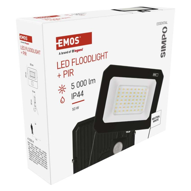 LED REFLEKTOR SIMPO 50W 5000LM IP44 NW P 12