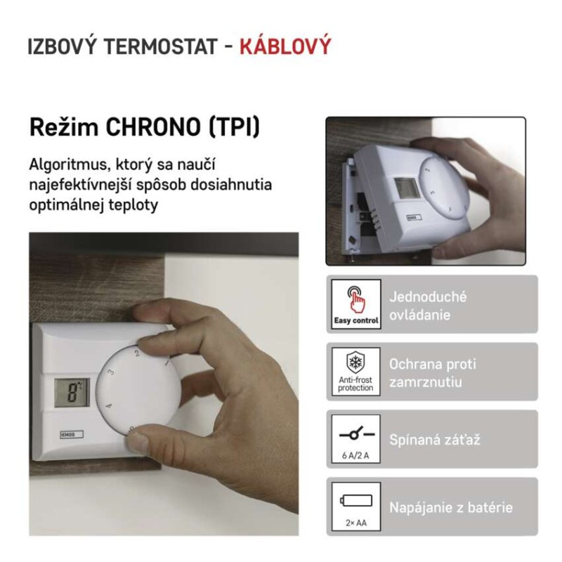 TERMOSTAT DRÁT.MANUÁLNÍ P5603R