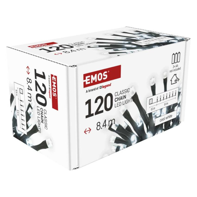 120LED XMAS 3AA IP44 8,4 M CW 9