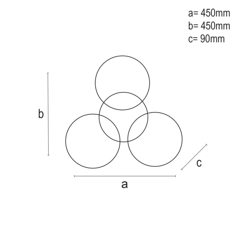 LED stropné svietidlo + diaľkový ovládač 60W - J3303/CH 4