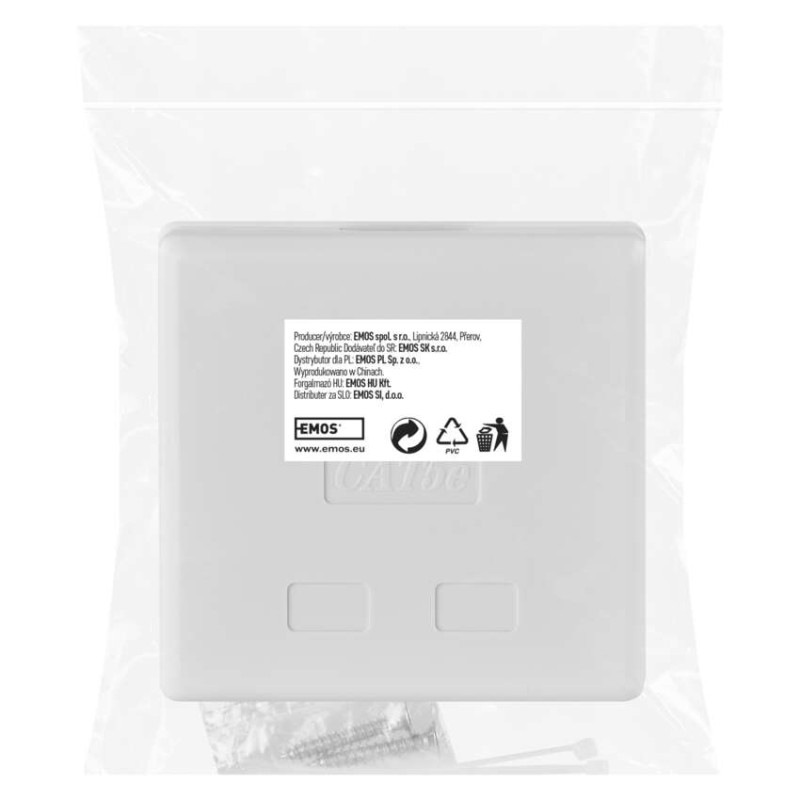 UTP DATOVÁ ZÁSUVKA RJ45 2XRJ45 SOCKET 5