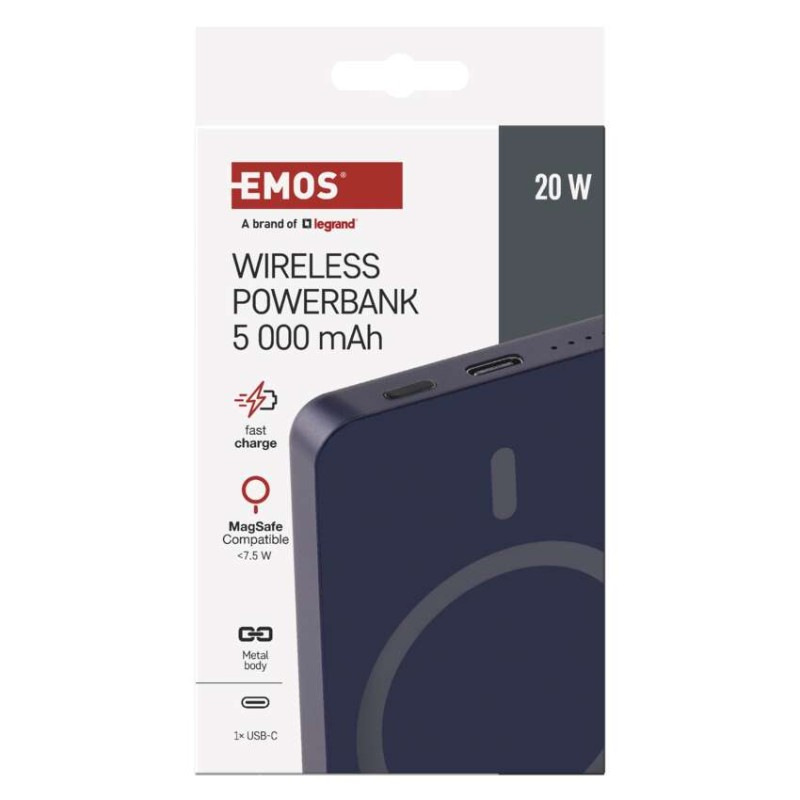 EMOS POWERBANKA WI 522 5000MAH MODRÁ 12