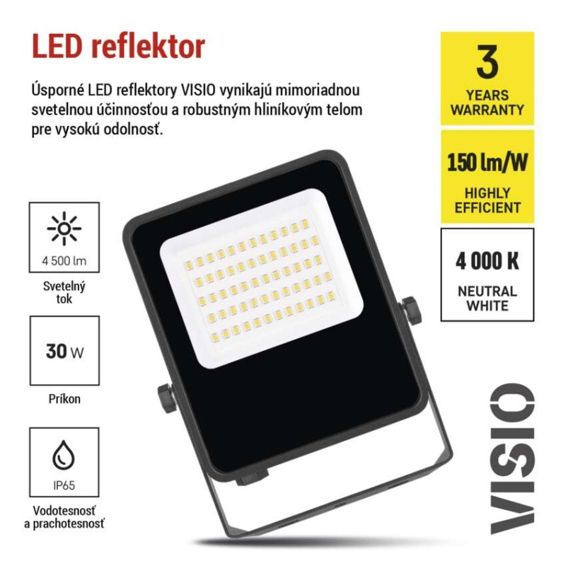Reflektor LED VISIO 30W 4500lm IP65  ZS2533 7