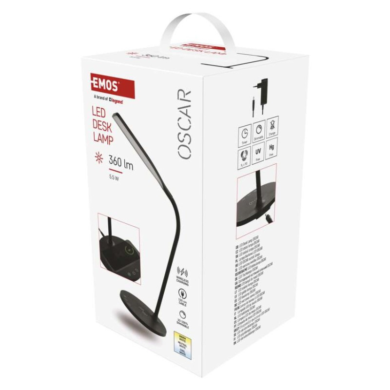 LED STOLNÍ LAMPA OSCAR ČERNÁ 2