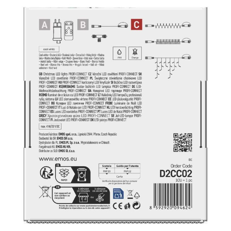 Řetěz rampouchy 3M-WHITE IP44 CW ZY2158 11