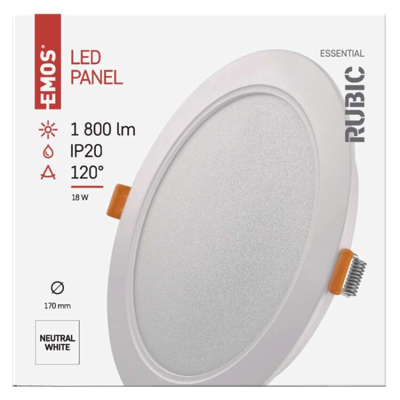 LED SVÍTIDLO RUBIC VES.KR 18W 1800LM IP2 6