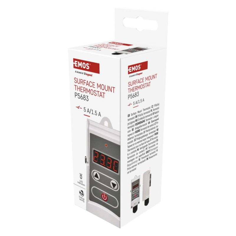 Termostat príložný P5683 manuálny 5-80*C pre teplotu vody EMOS 4