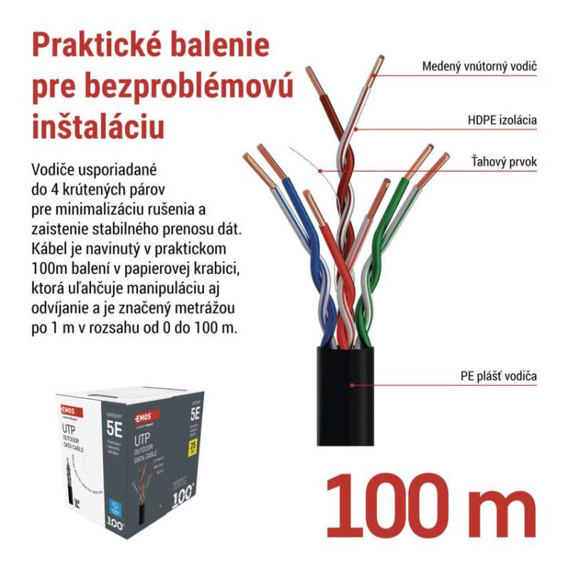UTP KABEL CAT5E PE 100M OUTDOOR 1